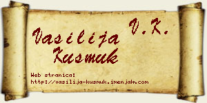 Vasilija Kusmuk vizit kartica